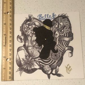 Silhouette Disney Belle Collection 6” x 6” Handmade Original Art